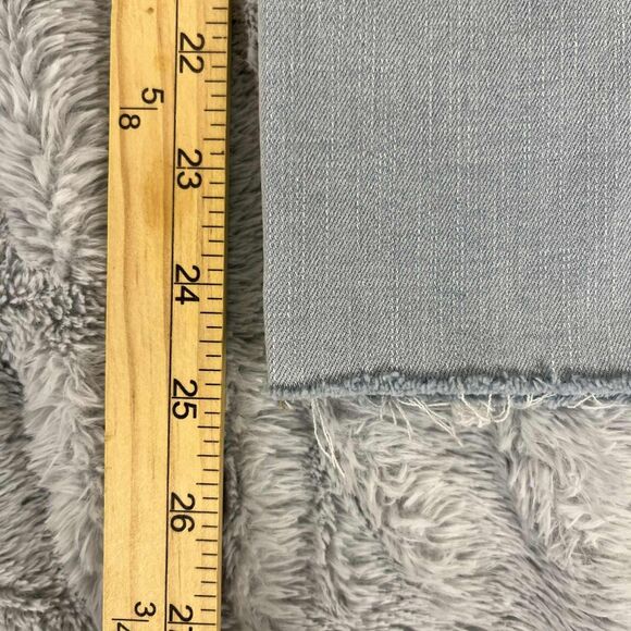 AERO Jeans Womens 6 Skinny Mid Rise Blue Distressed Stretch Denim Festival - Picture 8 of 9